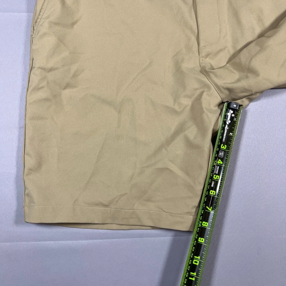 Adidas Golf Shorts Men 38 Khaki Chino Mid Rise Lightweight Belt Loops Athleisure